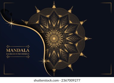 Luxury mandala background with golden arabesque pattern Arabic Islamic east style. Ramadan Style Decorative mandala. Mandala for print, poster, cover, brochure, flyer, banner
