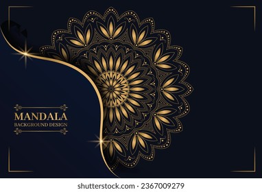 Luxury mandala background with golden arabesque pattern Arabic Islamic east style. Ramadan Style Decorative mandala. Mandala for print, poster, cover, brochure, flyer, banner
