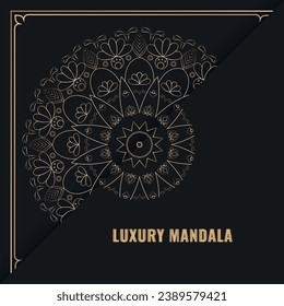 Luxury mandala background with golden arabesque pattern Arabic Islamic east style. Decorative mandala for print, poster, cover, brochure, flyer, banner