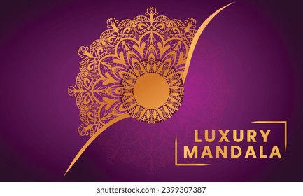 Luxury mandala background with golden arabesque pattern Arabic Islamic east style. Ramadan Style Decorative mandala.