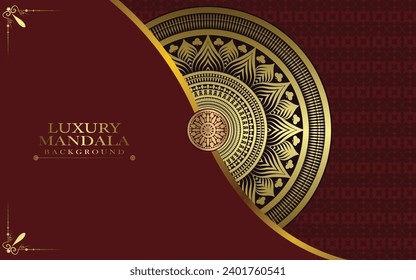 Luxury mandala background with golden arabesque pattern Arabic Islamic east style. Ramadan Style Decorative mandala. Mandala for print, poster, cover, brochure, flyer, banner, vector art illustration