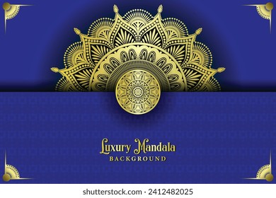 Luxury mandala background with golden arabesque pattern Arabic Islamic east style. Ramadan Style Decorative mandala. Mandala for print, poster, cover, brochure, flyer, banner, vector art illustration