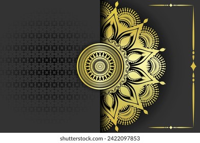 Luxury mandala background with golden arabesque pattern Arabic Islamic east style. Ramadan Style Decorative mandala. Mandala for print, poster, cover, brochure, flyer, banner, vector art illustration.