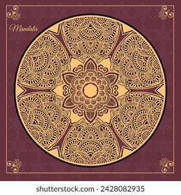 Luxury mandala background with golden arabesque pattern Arabic Islamic east style. Decorative mandala for print, poster, cover design
