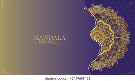 Luxury mandala background with golden arabesque pattern arabic islamic east style, poster, cover, brochure, flyer, banner, Beautiful card, Figure mandala for coloring