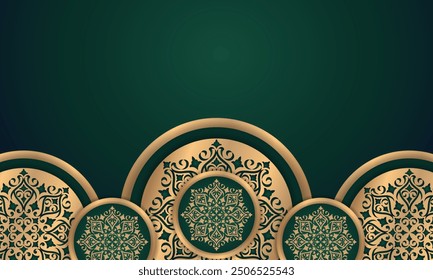 Luxury mandala background with golden arabesque pattern arabic islamic east style. - Vector.