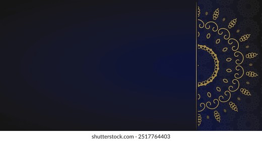 Luxury mandala background with golden arabesque pattern Arabic Islamic east style. Ramadan Style Decorative mandala. Mandala for print, poster, cover, brochure, flyer, banner, Blue Luxury Mandala.