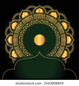 Luxury mandala background with golden arabesque pattern Arabic Islamic east style. Ramadan Style Decorative mandala. Mandala for print, poster, cover, brochure, flyer, banner