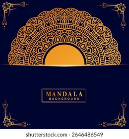 Luxury mandala background with golden arabesque pattern arabic islamic east style.decorative mandala for print, poster, cover, brochure, flyer, banner.