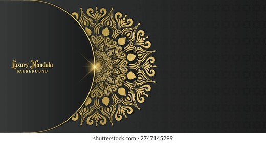 Luxury mandala background with golden arabesque pattern Arabic Islamic east style. Ramadan Style Decorative mandala. Mandala for print, poster, cover, brochure, flyer, banner, vector art illustration