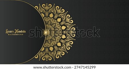 Luxury mandala background with golden arabesque pattern Arabic Islamic east style. Ramadan Style Decorative mandala. Mandala for print, poster, cover, brochure, flyer, banner, vector art illustration