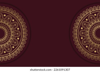 Luxury mandala background with golden Arabic pattern Islamic style.