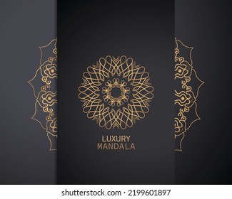 Luxury mandala background with golden arebesque pattern east style ornament elegant invitation wedding card, invite, backdrop cover banner, luxury style vector illustration design colorful
