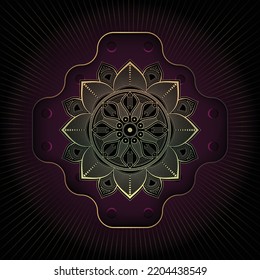 Luxury Mandala Background With Golden Color Arabic Islamic Mehndi Style. Decorative Mandala For Print, Decoration, Wedding Cards, Invitation Cards.