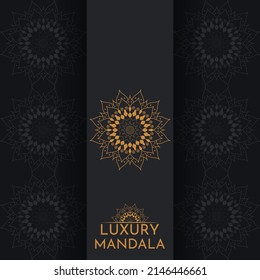 Luxury mandala background with golden elements vector in illustration graphics Premium Vector
