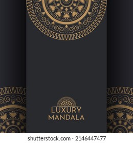 Luxury mandala background with golden elements vector in illustration graphic design Premium Vector
