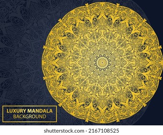 Luxury mandala background with golden gradient. Vector mandala template for wedding, decoration invitation, cards, cover, brochure, flyer
