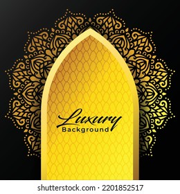 Luxury mandala background And  golden gradient vector ornament
