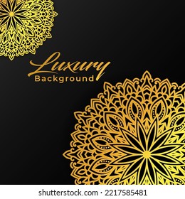 Luxury mandala background And golden gradient vector ornament
