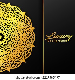 Luxury mandala background And golden gradient vector ornament