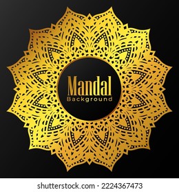 Luxury mandala background And golden gradient vector ornament