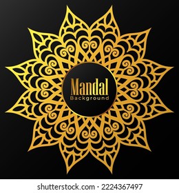 Luxury mandala background And golden gradient vector ornament