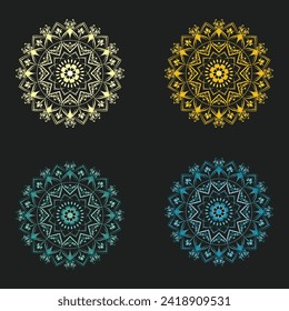 Luxury mandala background with golden gradient pattern style. Decorative mandala. Mandala for print, poster, brochure, flyer, banner and luxury business card