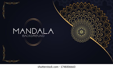 Luxury Mandala Background with golden mandalas  Round Indian pattern, Muslim pattern.  Islamic Gold mandala design background. vector Illustrator