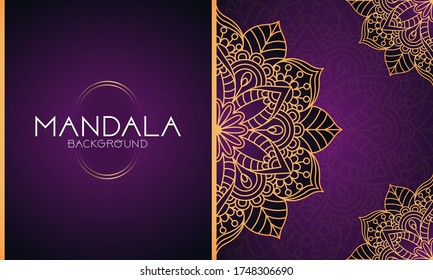 Luxury Mandala Background with golden mandalas  Round Indian pattern, Muslim pattern.  Islamic Gold mandala design background. vector Illustrator