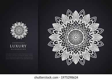 Luxury mandala background with golden  pattern arabic islamic east style.decorative mandala for print, poster, cover, brochure, flyer, banner, Beautiful card, Figure mandala for coloring