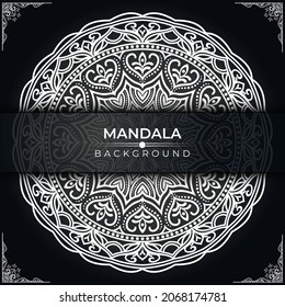 luxury mandala background with golden pattern