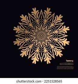 Luxus mandala Hintergrund mit Golden Muster dekorative Mandala für Druck, Poster, Deckel, Broschüre, Flyer, Banner.