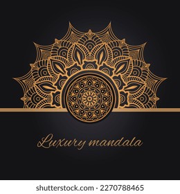 Luxus-Mandala-Hintergrund mit goldenem Muster 