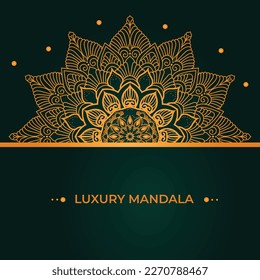 Luxury mandala background with golden pattern 