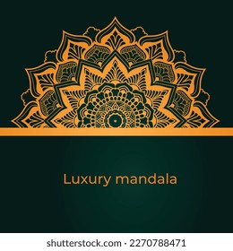 Luxus-Mandala-Hintergrund mit goldenem Muster 