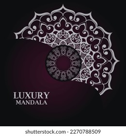 Luxury mandala background with golden pattern 
