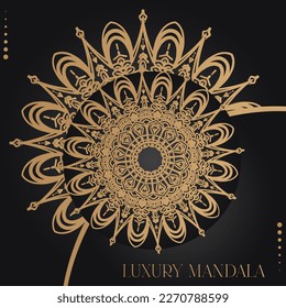 Luxury mandala background with golden pattern 