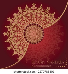 Luxury mandala background with golden pattern 