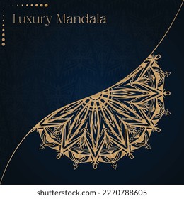 Fondo de Mandala de lujo con un patrón dorado 