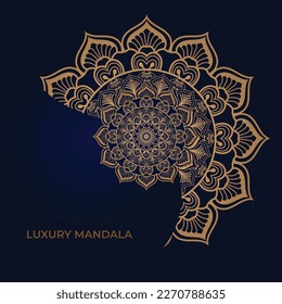 Luxury mandala background with golden pattern 
