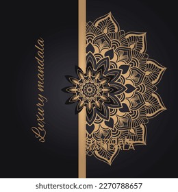 Luxury mandala background with golden pattern 
