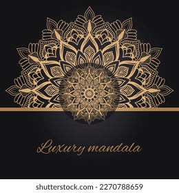 Luxury mandala background with golden pattern 