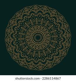 Luxury mandala background with golden pattern Arabic Islamic east style. Decorative mandala for print, poster, cover, banner