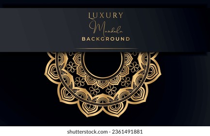 Luxury mandala background with golden pattern style ornament elegant invitation wedding card, invitation, backdrop, luxury style vector illustration design.
