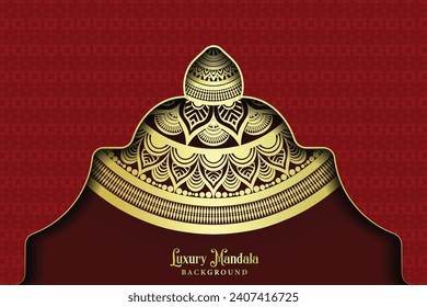 Luxury mandala background with golden pattern style. Decorative mandala art element for print, poster, cover, brochure, flyer, banner, meditation, yoga, wedding, henna, tattoo, vector art illustration