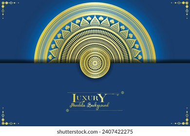 Luxury mandala background with golden pattern style. Decorative mandala art element for print, poster, cover, brochure, flyer, banner, meditation, yoga, wedding, henna, tattoo, vector art illustration