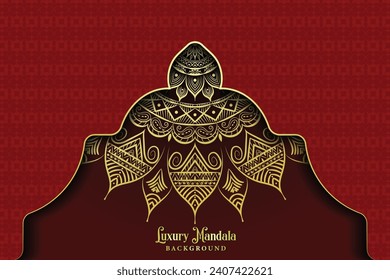 Luxury mandala background with golden pattern style. Decorative mandala art element for print, poster, cover, brochure, flyer, banner, meditation, yoga, wedding, henna, tattoo, vector art illustration