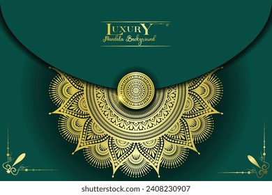 Luxury mandala background with golden pattern style. Decorative mandala art element for print, poster, cover, brochure, flyer, banner, meditation, yoga, wedding, henna, tattoo, vector art illustration