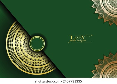 Luxury mandala background with golden pattern style. Decorative mandala art element for print, poster, cover, brochure, flyer, banner, meditation, yoga, wedding, henna, tattoo, vector art illustration