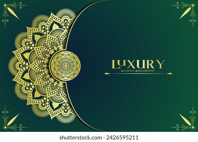 Luxury mandala background with golden pattern style. Decorative mandala art element for print, poster, cover, brochure, flyer, banner, meditation, yoga, wedding, henna, tattoo, vector art illustration